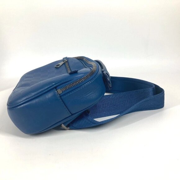 LOUIS VUITTON Campus Damier Infini Leather Bumbag Navy Blue LOUIS VUITTON N41354 Damier Infini Ambreil Shoulder Bag Cross body bag blue
